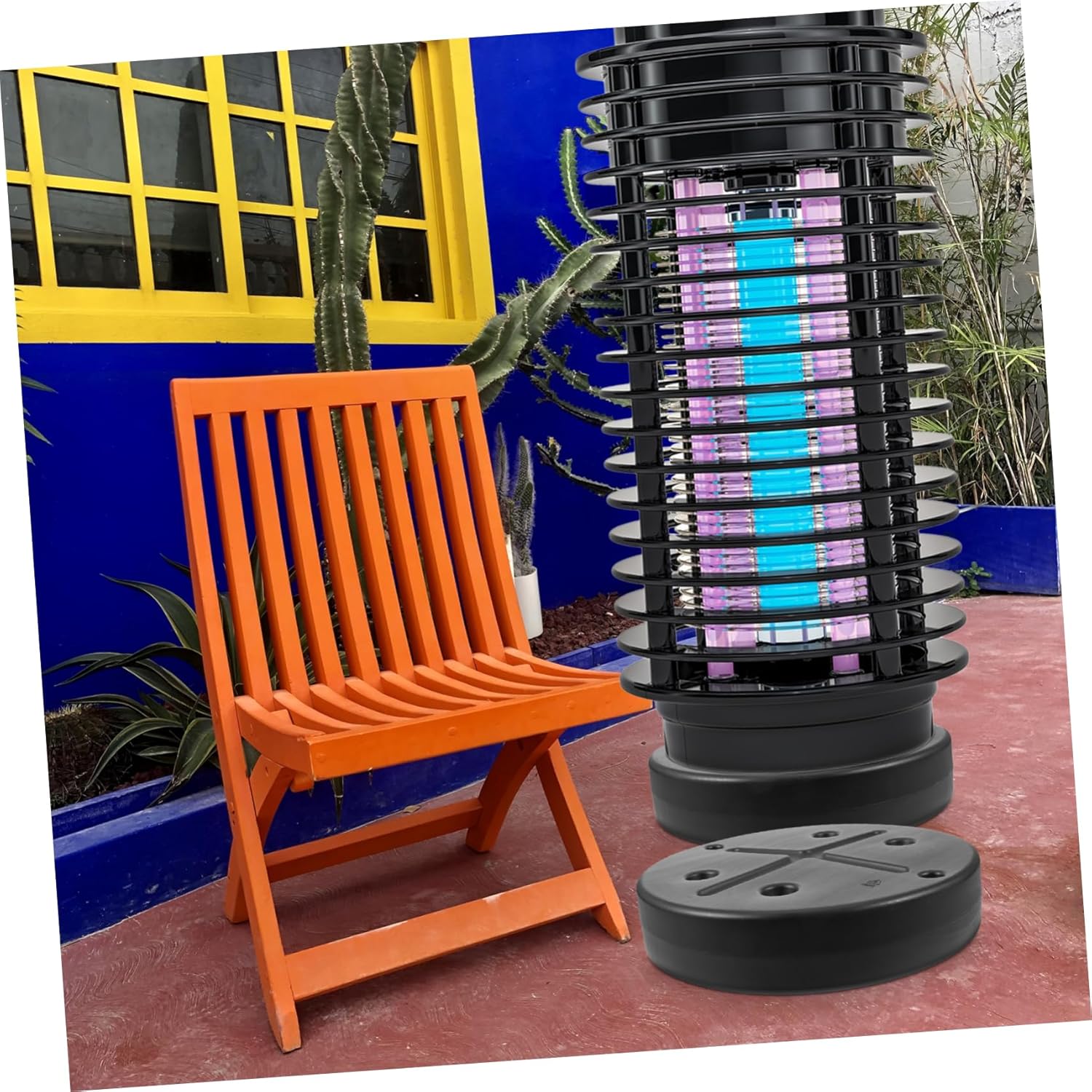 POPETPOP Outdoor Gas Heater Base Patio Heater Weight Box Weatherproof Round Weight Accessory