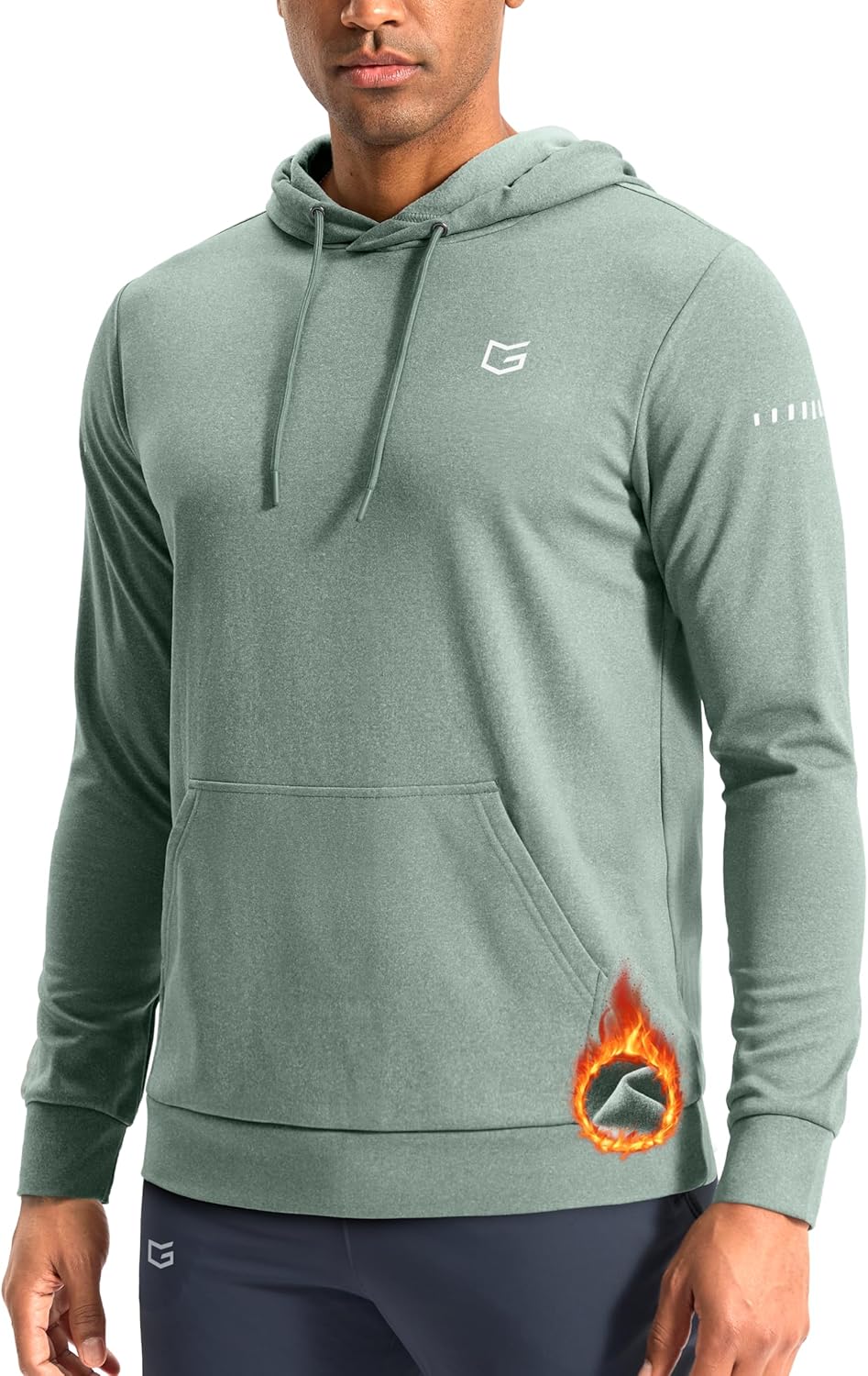 G Gradual Men's Fleece Hoodie Long Sleeve Athletic Workout Shirts Winter Warm Soft Hooded Sweatshirts for Men with Pockets