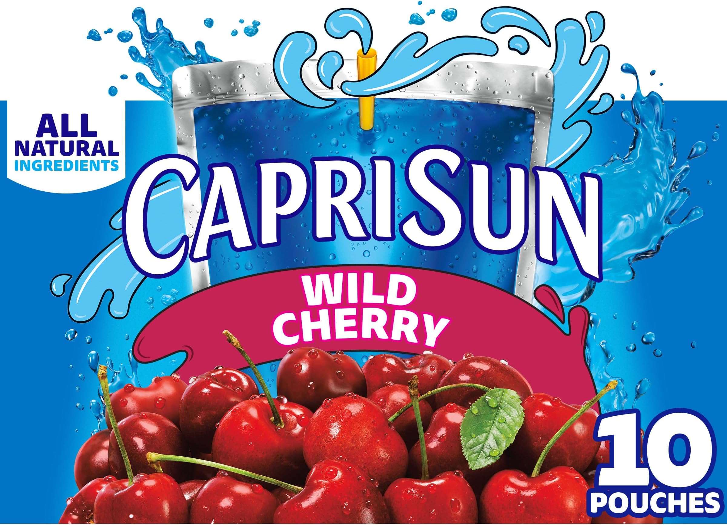 Wild Cherry Flavored with other natural flavor Juice Drink Blend, 10 ct Box, 6 fl oz Pouches