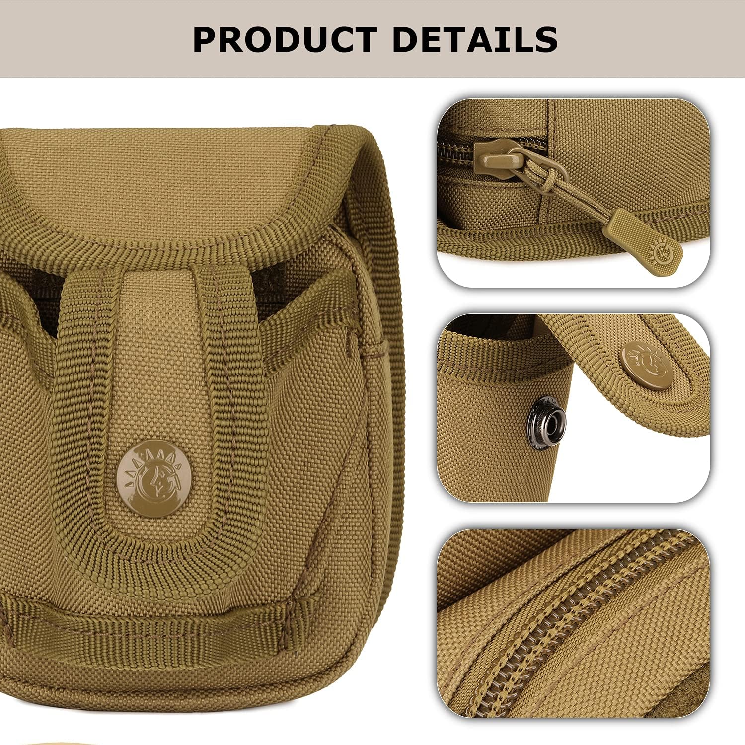 Tactical Slingshot Balls Pouch, MOLLE Attached Storage Waist Bag | Military Utility Gadget Gear Pack for Outdoor Sport Traveling