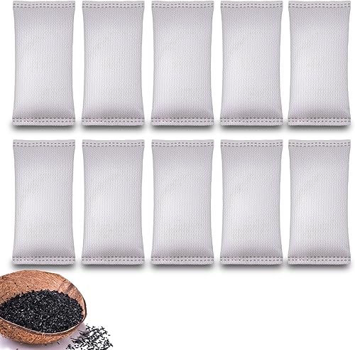 Bolsas purificadoras de aire de carbón con cáscara de coco de 1.76 onzas, elimina olores y humedad, bolsas purificadoras de aire fresco natural,
