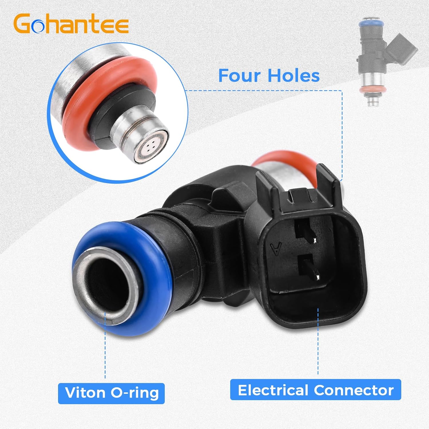 Fuel Injectors 0280158191 Compatible with Ford Edge Explorer F-150 Flex Mustang Transit 150/250/350 Taurus Police Interceptor Sedan Utility Lincoln Continental MKS MKT MKX MKZ 62677 FJ1116 82211214