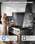 AMZCHEF Range Hood Insert 30 Inch 1000CFM Stainless Steel Kitchen Vent Hood 3 Speed Exhaust Fan Touch/Remote/Gesture Control LED lights Time Setting Dishwasher-Safe Baffle Filters