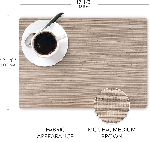 Miniatura 10 de Andie Home - Manteles individuales rectangulares Ilene Rubin diseñados para comedor, cocina y mesas al aire libre, resistentes al calor, juego de 6,