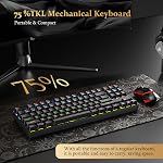Redragon K552 Mechanical Gaming Keyboard RGB Led Rainbow Backlit Wired Keyboard with Red Switches for Windows Gaming PC (87 Keys, Black)