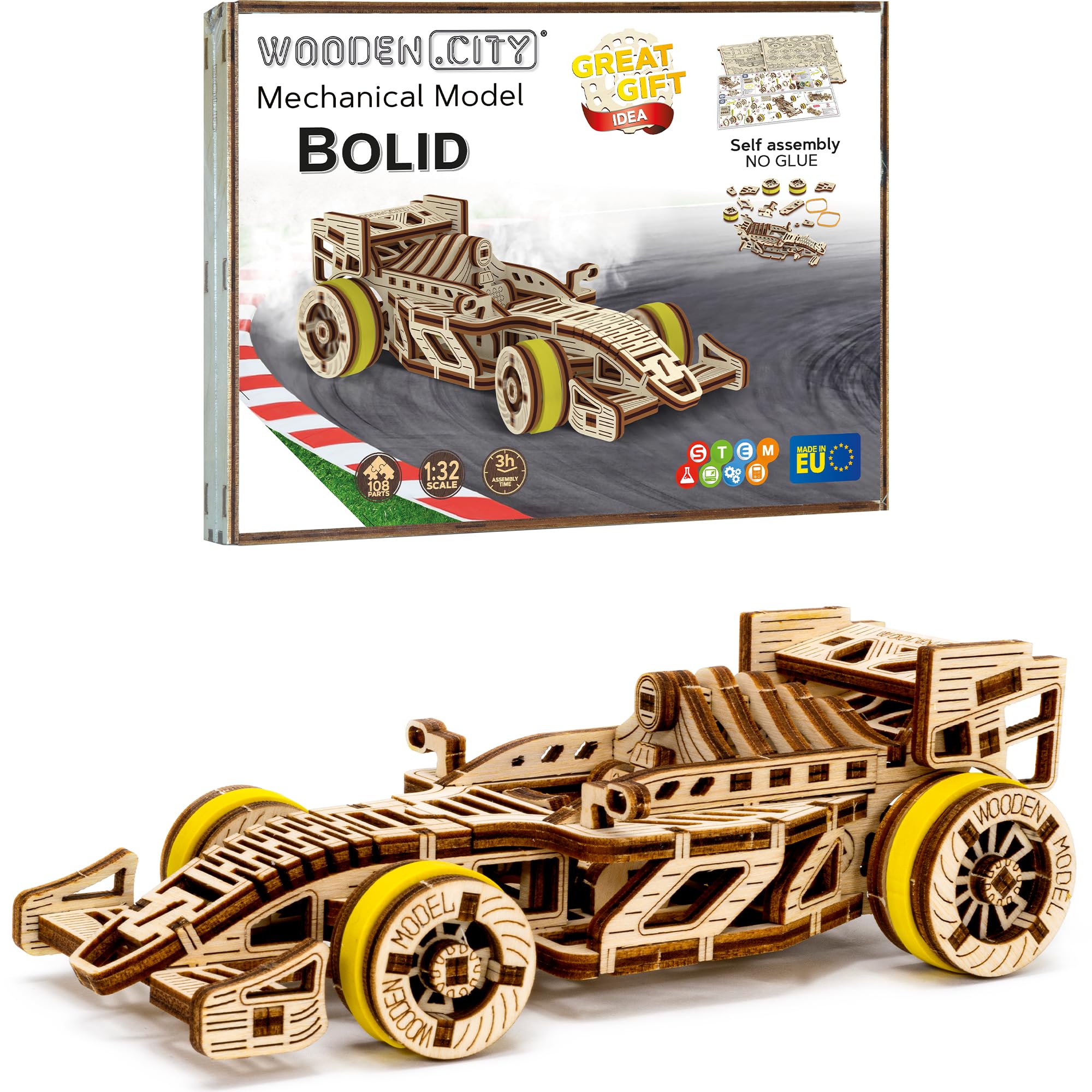 Amazon.com: WOODEN.CITY Bolid 3D Wooden Puzzles for Adults – Build