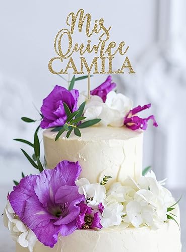 Mis membrillo para tartas personalizadas, decoración de fiesta de cumpleaños de 15 años, recuerdos de cumpleaños