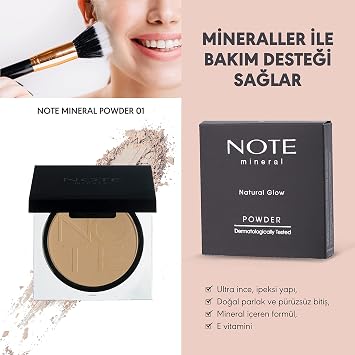 Note Cosmetics Mineral Powder 01 Mat Bitişli Toz Yüz Pudrası