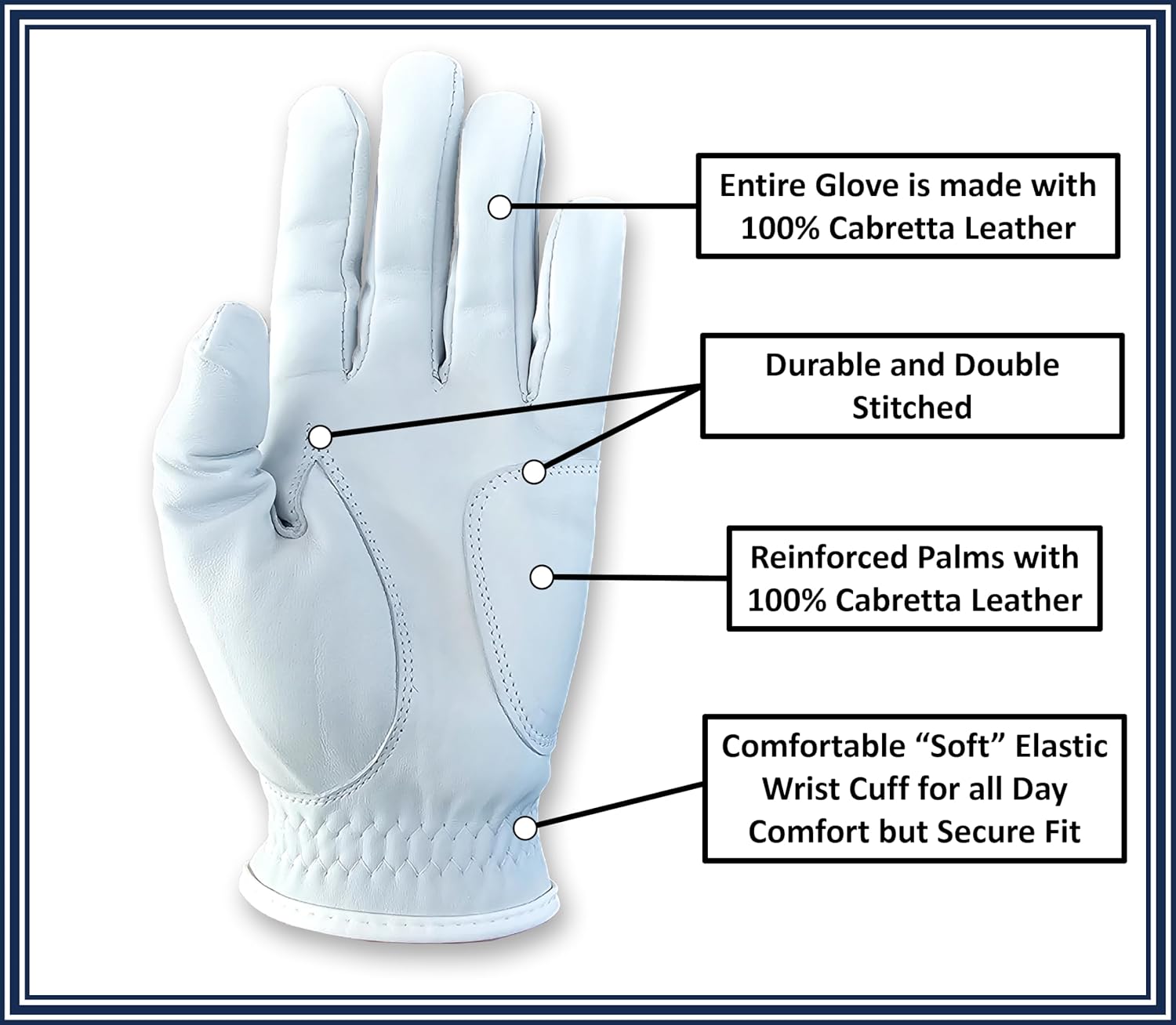 Hawkeyes Golf Glove with Markers – University of Iowa Golf Gloves with 3 Magnetic Ball Markers, Right Hand and Left Hand, Youth Boys, Men's, and Women's Golf Gloves, XS to XXL Sizes