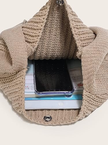 Miniatura 3 de ENBEI Bolsos de hombro para mujer, bolsos de mano de ganchillo, bolso de compras grande, bolso de mano estético, bolso de lona lindo