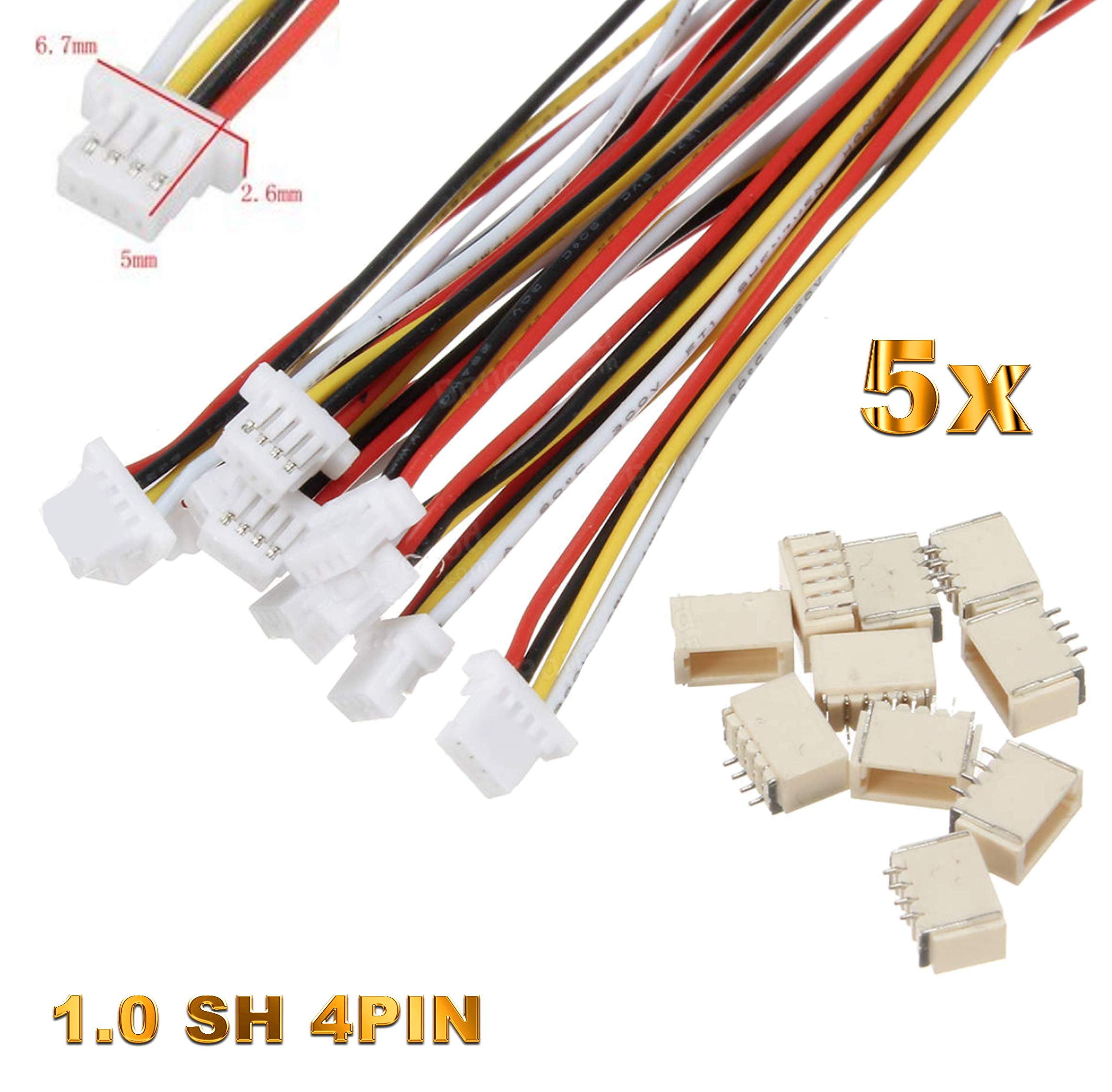 Connettori JST Micro 1.25mm 2.0mm 2.54mm &ndash; Kit Fili Con 2 Pin Maschio Femmina