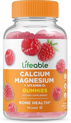 Gomitas viables de calcio y magnesio y vitamina D suplementos vitamínicos de gran sabor natural sin gluten sin OMG masticables para la salud ósea