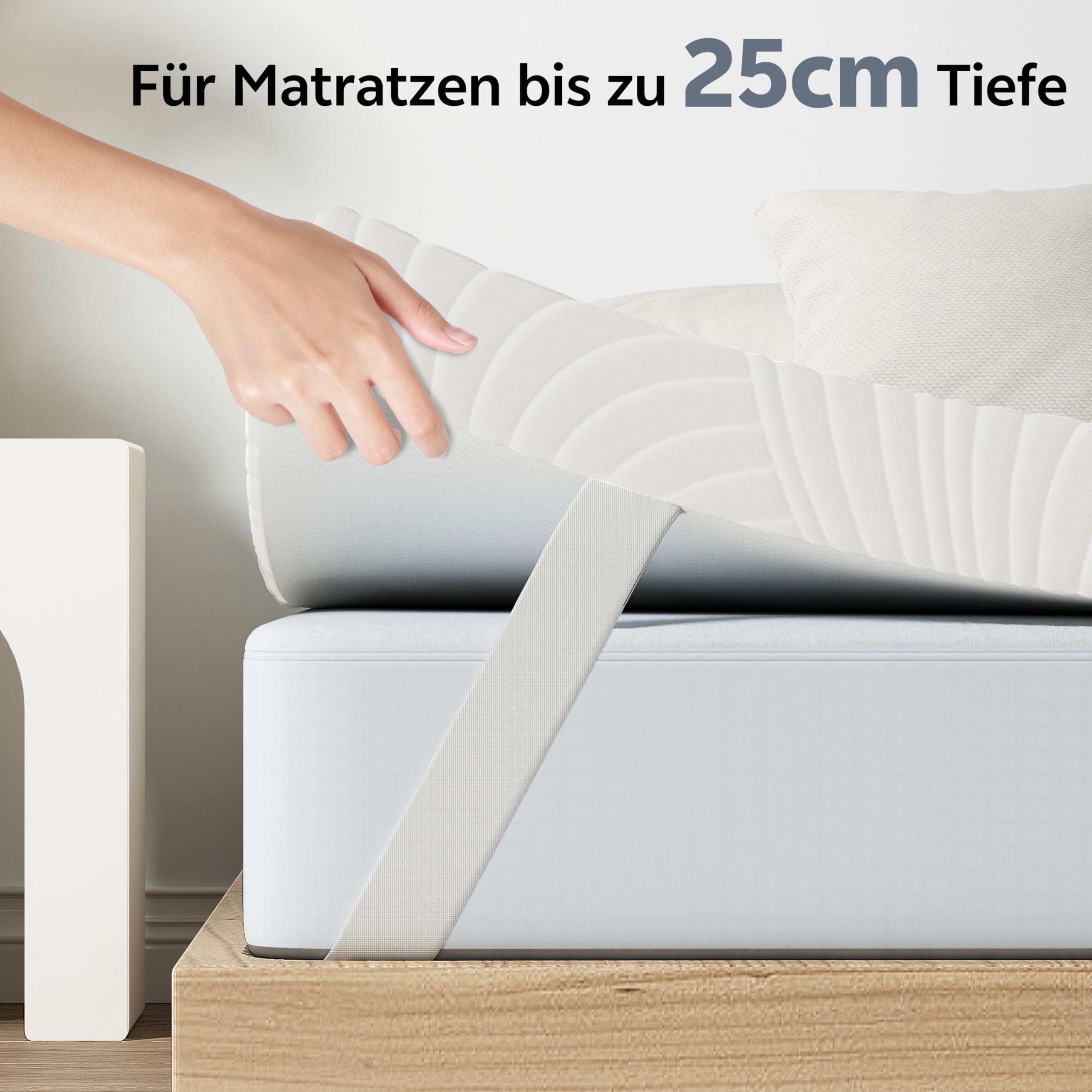 Surmatelas 180 x 200 cm H3, en mousse haute densité de 7,5 cm d'épaisseur pour soulager la pression, surmatelas 180 x 200 ferme avec housse amovible et lavable avec fermeture éclair