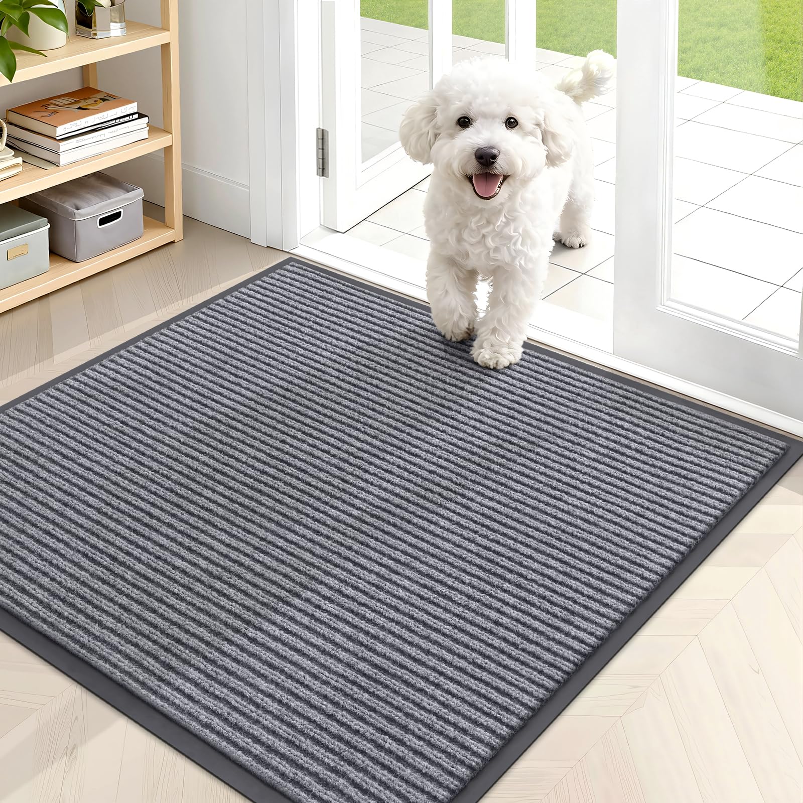 OLANLY Front Door Mat Indoor Outdoor Entrance, Waterproof Heavy Duty Doormat, Fade Resistant, Low Profile, Easy Clean Patio Porch Welcome Floor Mats for Entry, 29.5x17, Beige — view 139