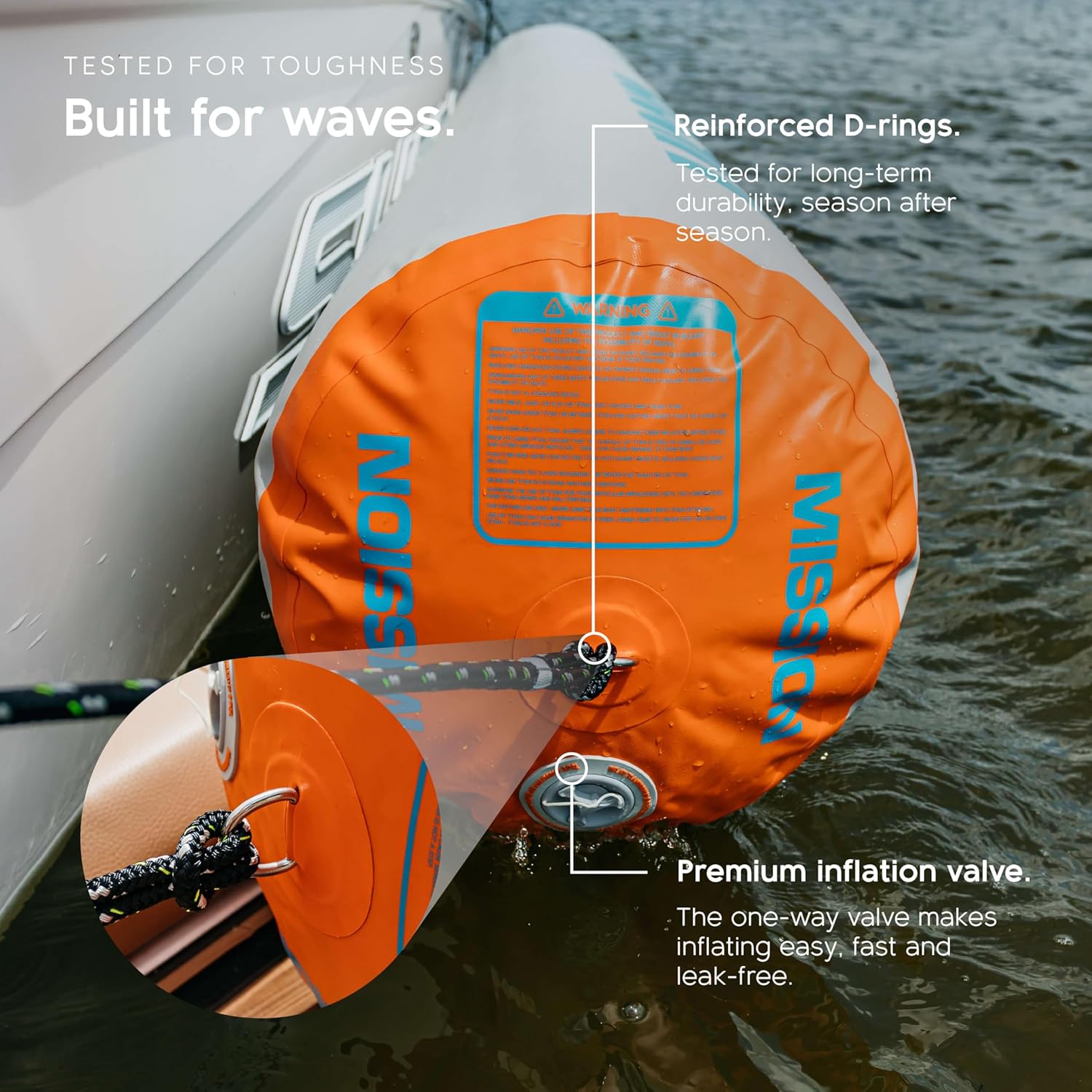 MISSION Boat Gear Titan Boat Tie-up Inflatable Fender Bumper