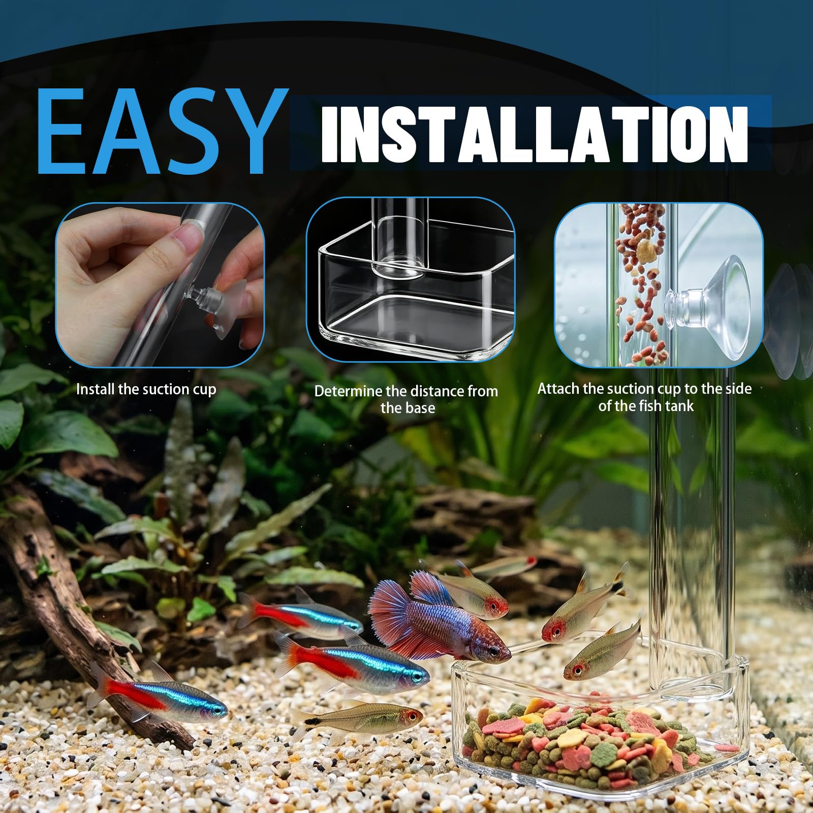 Aquarium Futterrohr-Set aus Glas 30cm Garnelen Futterschale Futterschale Aquarium Shrimp Feeder Tube mit Futterschale für Garnelenfutter