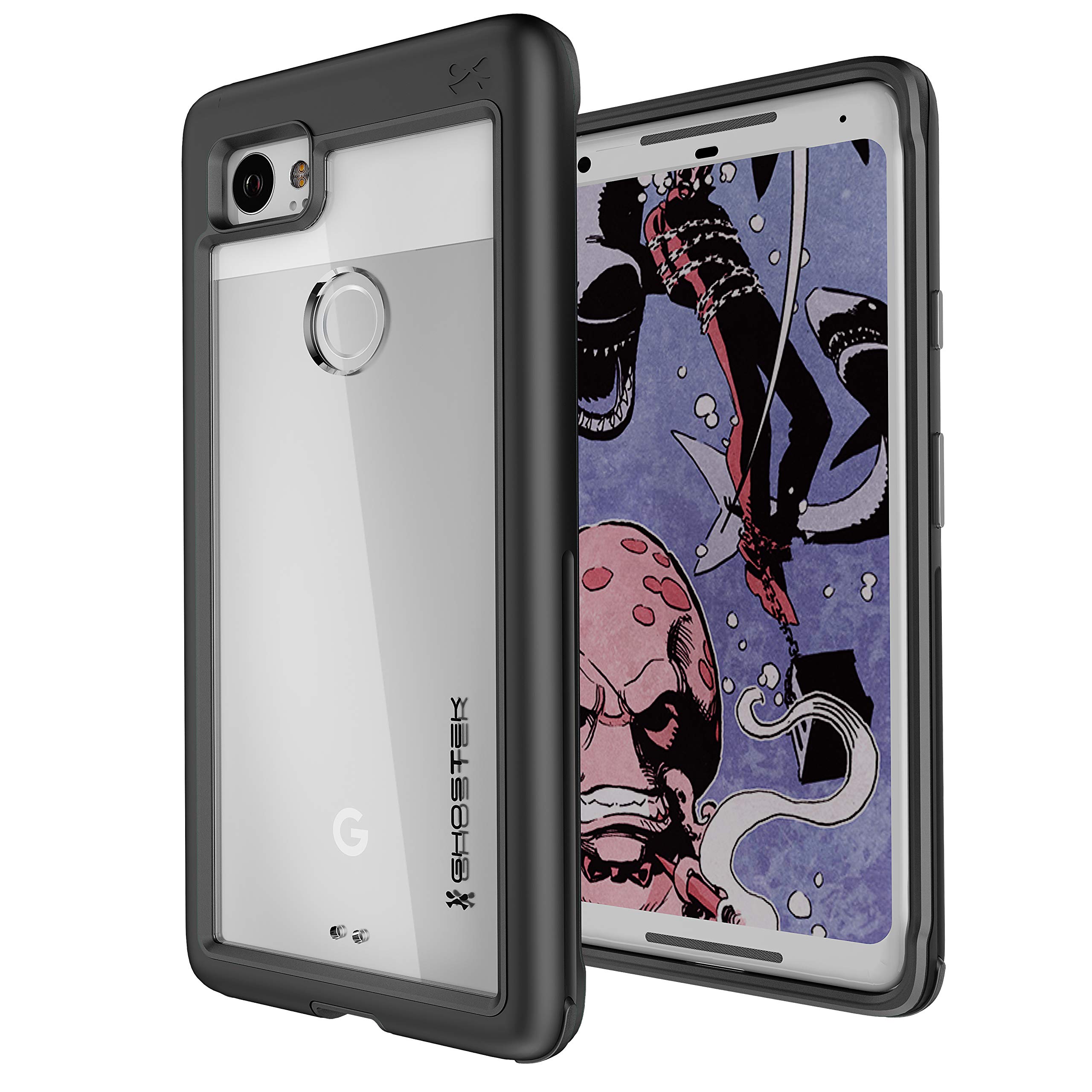 Amazon.com: Ghostek Atomic Slim Pixel 2 XL Clear Case with Space