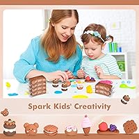 Vista 5 de 72 unidades de arcilla seca al aire de 38 onzas, arcilla mágica para modelar ultraligera para niños, bricolaje para esculpir aire seco, regalo