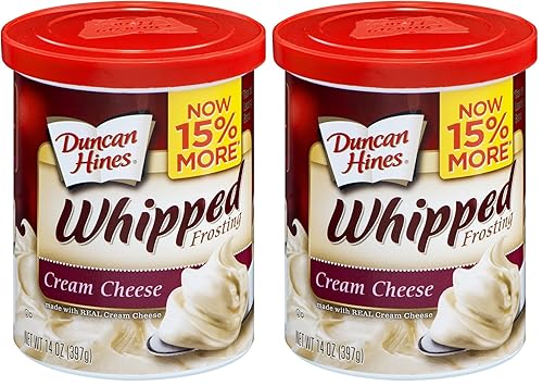 Duncan Hines Glaseado de queso crema batido, latas de 8 a 14 onzas (paquete de 2)