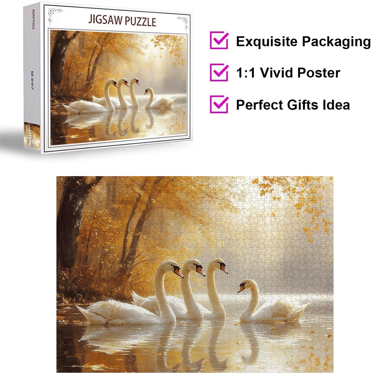 Puzzle 3000 Pezzi Autunno Puzzle Legno oca, n-680