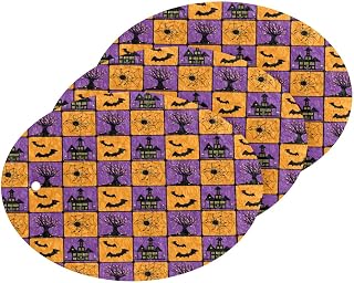 Halloween Spiders Castle Purple Kitchen Sponges Cleaning Dish Sponges Non-Scratch Scrubber Sponge for Kitchen Bathroom Cars, pack of 3