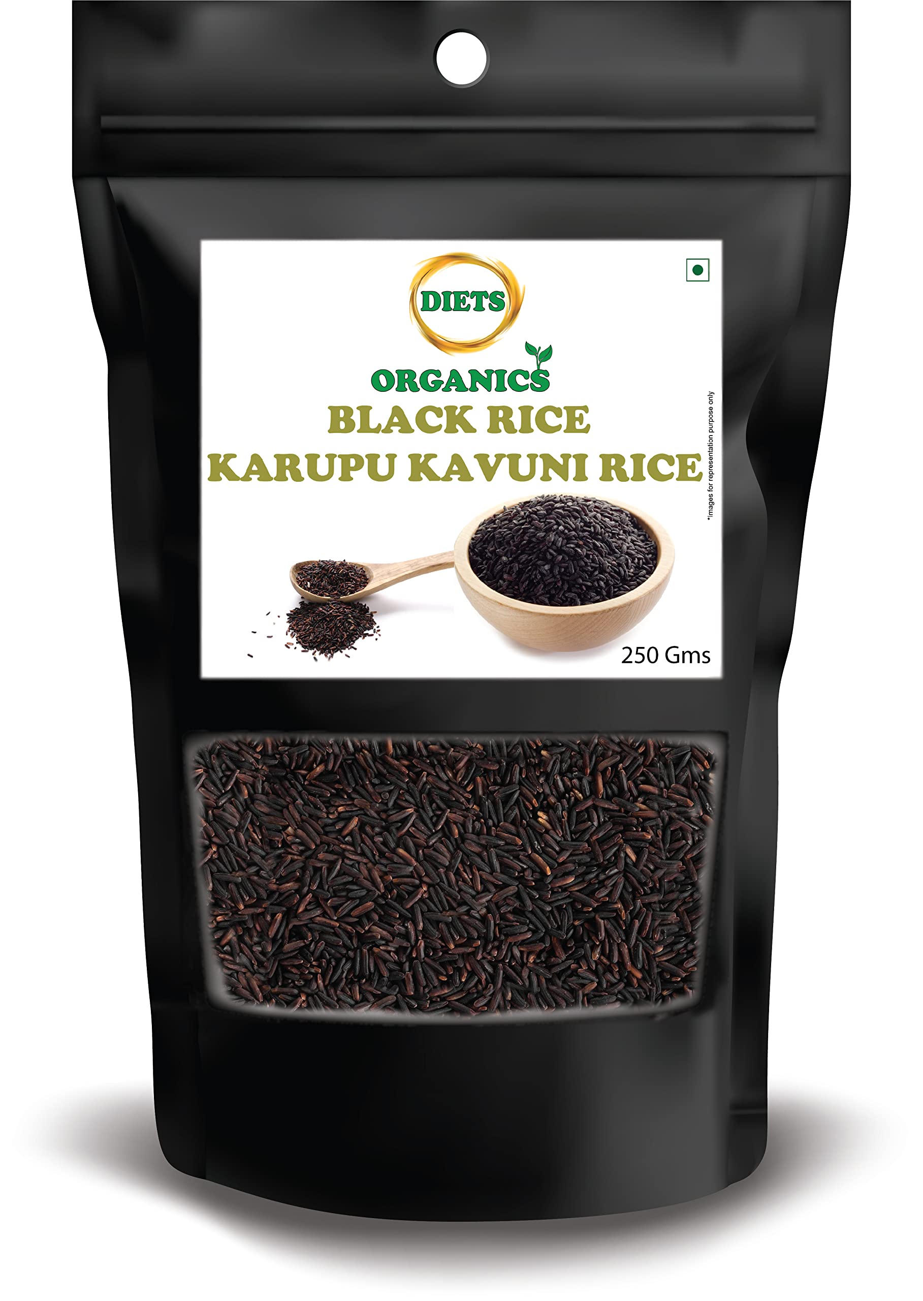 DIETS ORGANICS Black Rice/Karuppu Kavuni Rice, 100 Gram