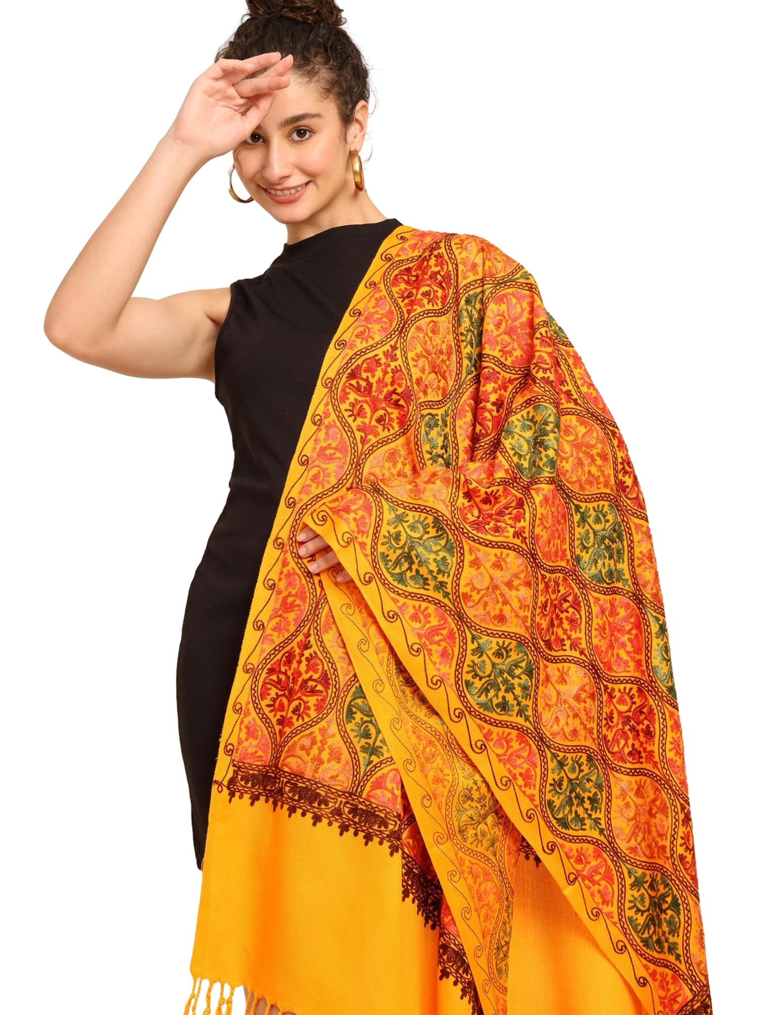 KE KANHA EXPORTS scarf for women stylish | Scarf For Women | face mask | Printed Fancy Tassle Full Face Cover | Head | Hair Face Protection | Sun Protection in summer & Winter | Lightweight