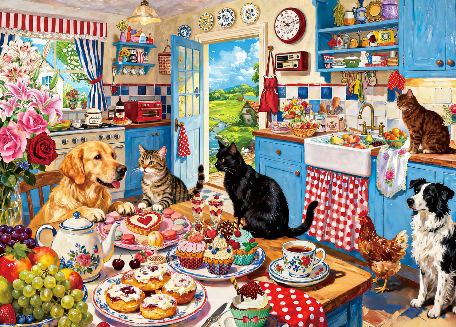 Puzzles 1000 Pieces for Adults jigsaw puzzles for adults-Happy Cozy Cbin-1000 Piece Puzzle Classic Educational Games Beautiful Puzzle โ image 1