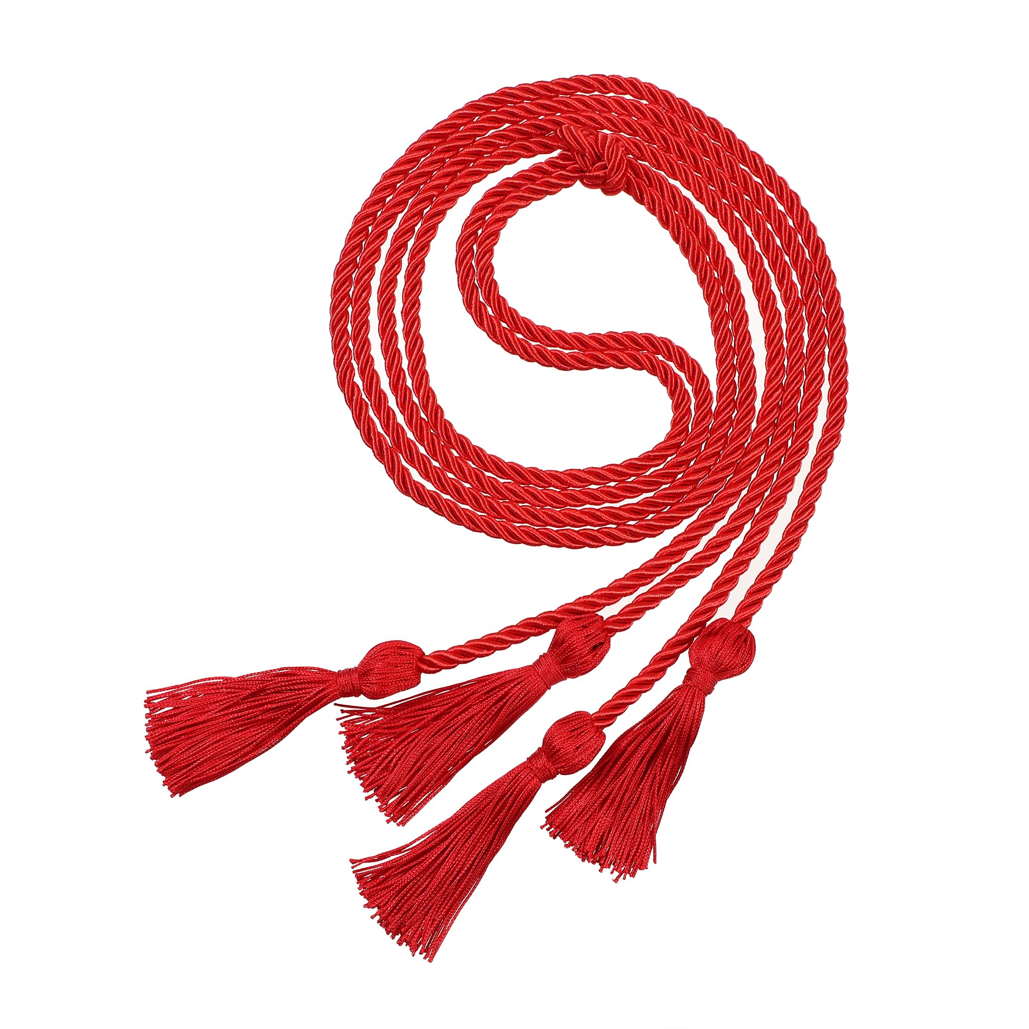 Graduation Double Honor Cords with Tassel, 68" Long (Red)