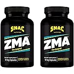 SNAC ZMA The Original Recovery & Sleep Supplement, Promotes Muscle Recovery, Immune Support & Restorative Sleep with Zinc, Magnesium & Vitamin B6, 180 Veggie Capsules (2 Pack of 90 Count)