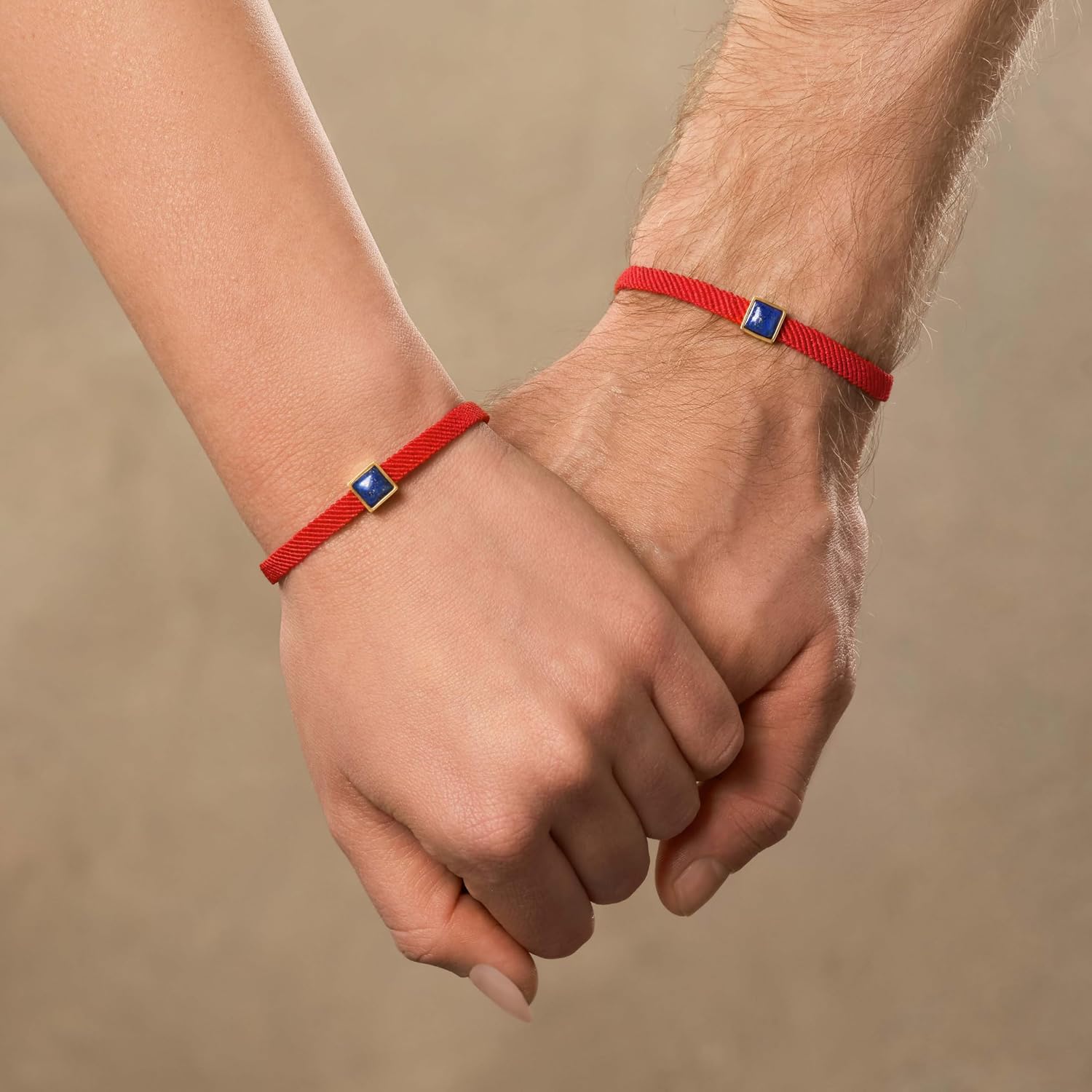 KARMA AND LUCK Red String Bracelet with Black Onyx, Jade, Tiger Eye, Lapis Lazuli - Rhodium Plated Brass, Handmade in Thailand, Available in 6.5", 7", 7.5" Lengths