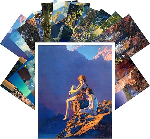 PIXILUV Postales vintage 24 unids increíbles paisajes y gente hermosa ilustración cómica vintage