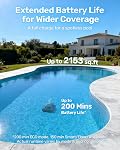 (2026 New) Gosvor Pool Vacuum Robot LiteVac G1, Wall & Waterline & Platform, 15.2 lbs Ultra-Lightweight, Up to 200-Min Runtime, Double Filtration, Smart Navigation & App, for Pools up to 2153 sq.ft