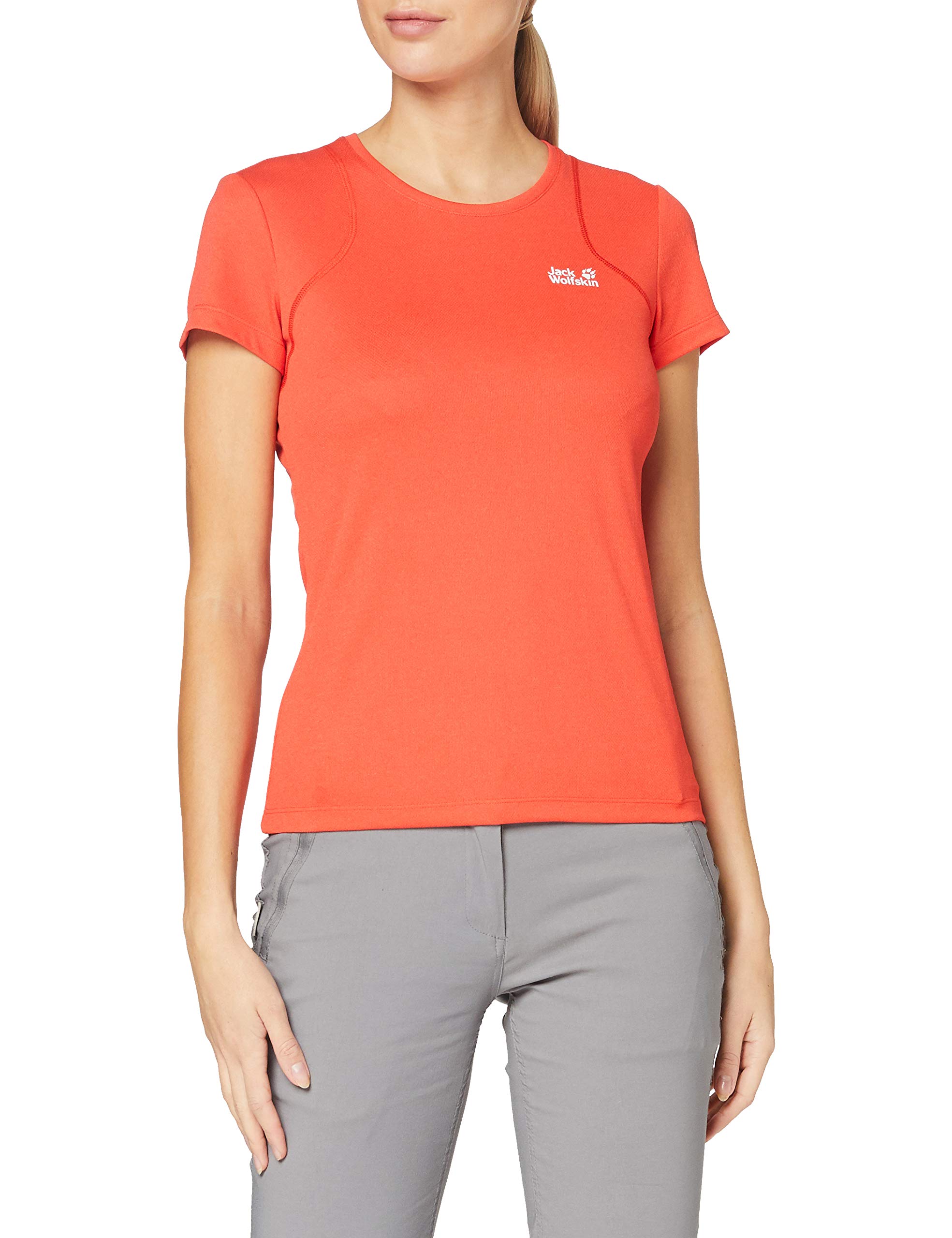 Jack Wolfskin Sky Range T-Shirt Femme Orange Coral FR: M (Taille Fabricant: 3)