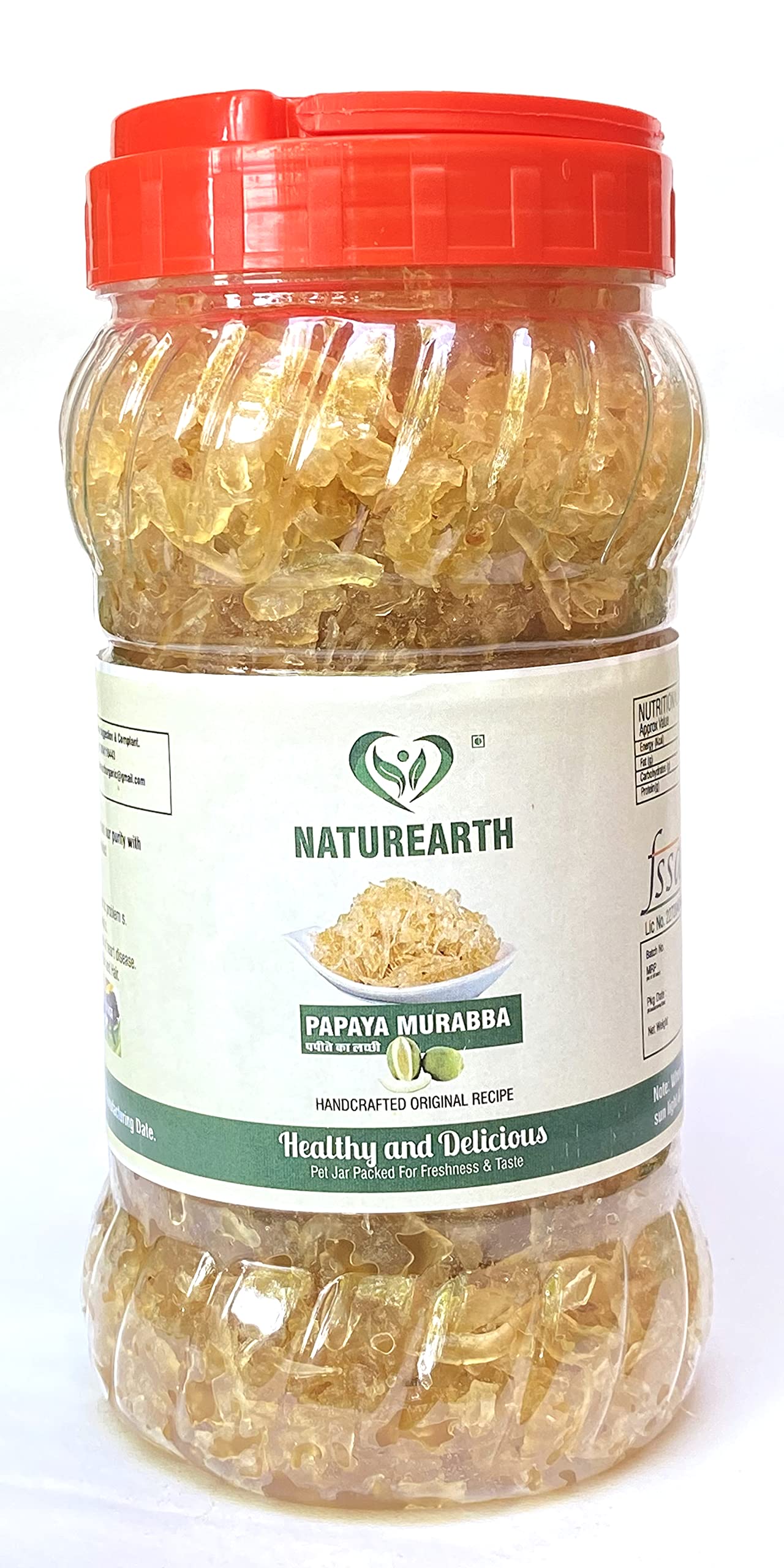 NATUREARTH ||PAPAYA MURABBA || PAPITE KA SWEET MURABBA || 400 GM ||