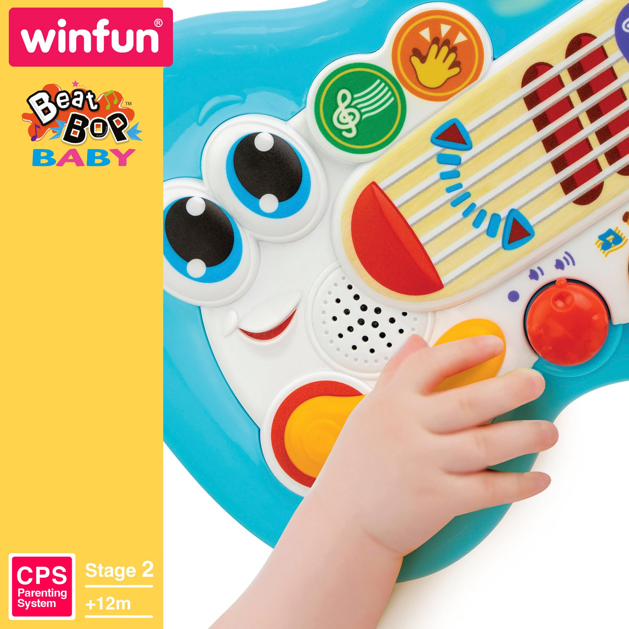 Winfun Chitarra per bambini, Chitarre elettriche per bambini, Giocattoli con musica, Luce e suono, Giocattolo musicale, Regali bambino 1 anno, 47259