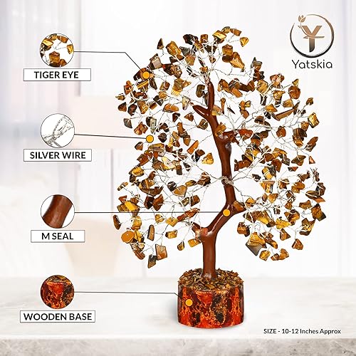 Miniatura 2 de Árbol de cristal de ojo de tigre, árbol de la vida, piedra de ojo de tigre, regalos de reiki, árbol de piedras preciosas, decoración espiritual,
