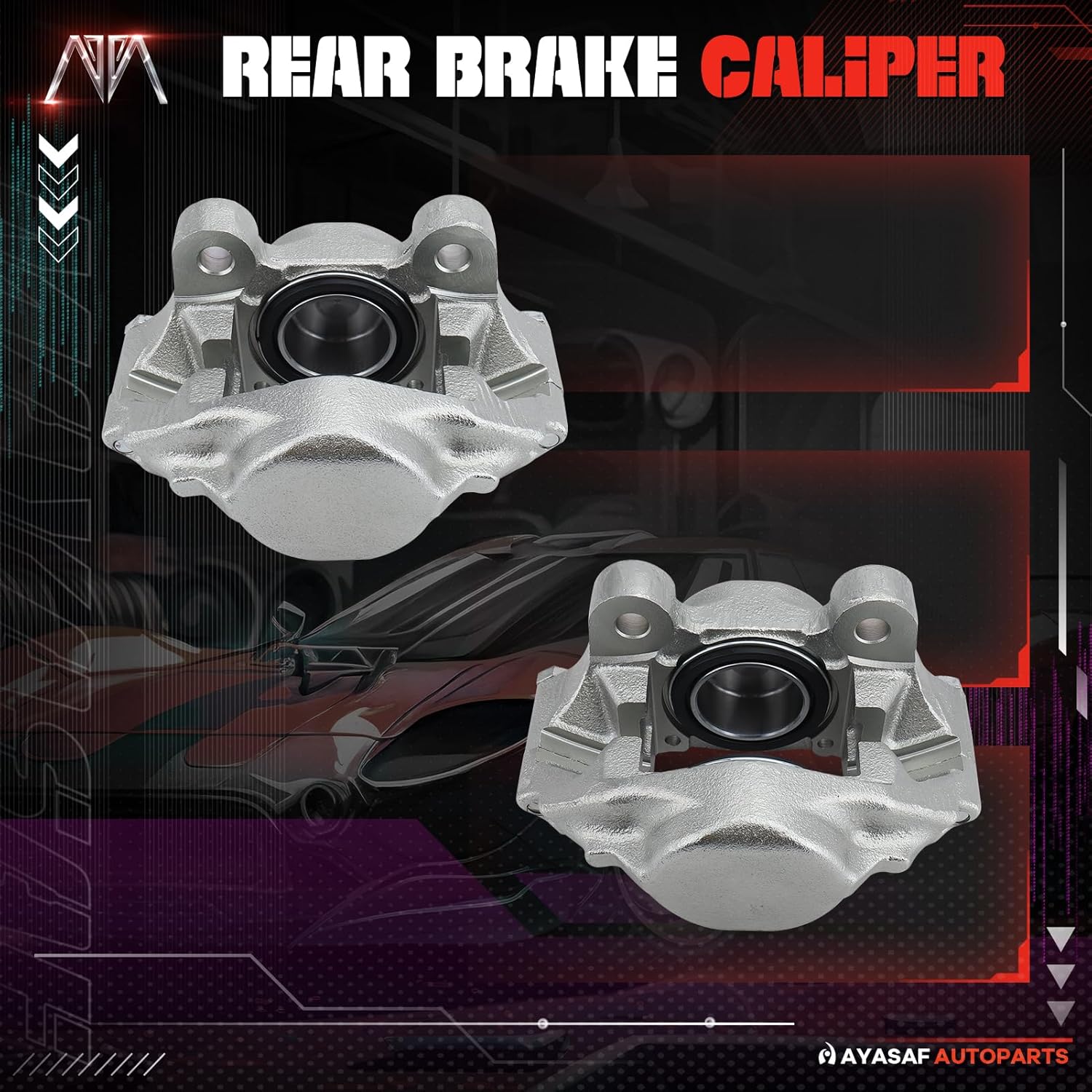 MAYASAF 19254+19255 Front Disc Brake Caliper Left+Right Caliper w/o Pads for 1974 Datsun 260Z, 1970-1973 Datsun 240Z, 1975-1978 Datsun 280Z
