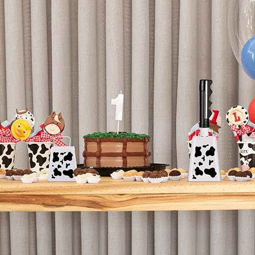 Miniatura 7 de 2 campanas de vaca con asa para hacer ruido, para eventos deportivos, juegos de fútbol, percusión de mano de 8.6 pulgadas, animación, campana de