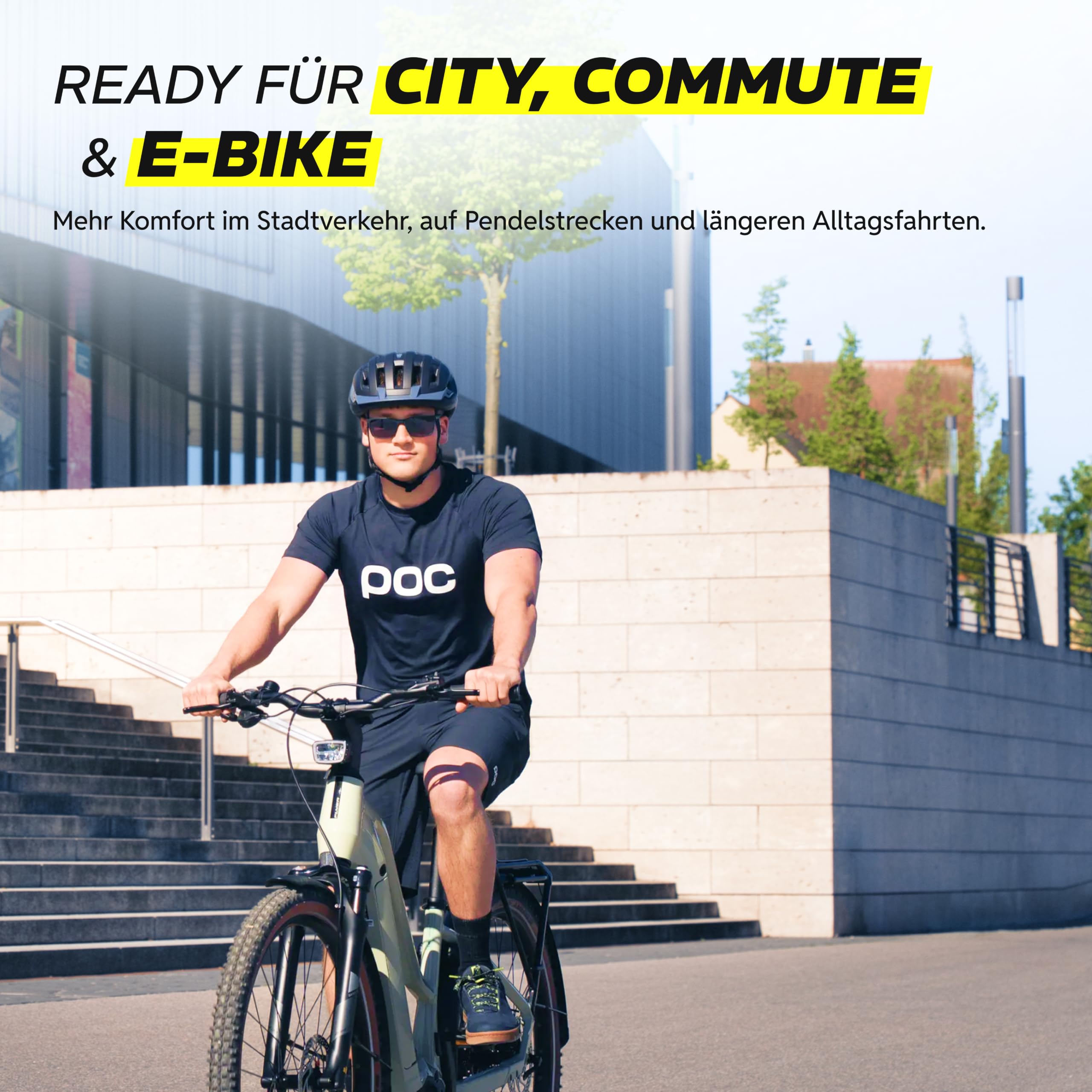 Alphatrail ZeroPlus Fahrradgriffe ergonomisch mit Flügelgriff & Handballenauflage, Lock-On Lenkergriffe 22,2 mm, 1 Paar, Ergo-Griffe für Fahrrad, E-Bike, Trekking & City