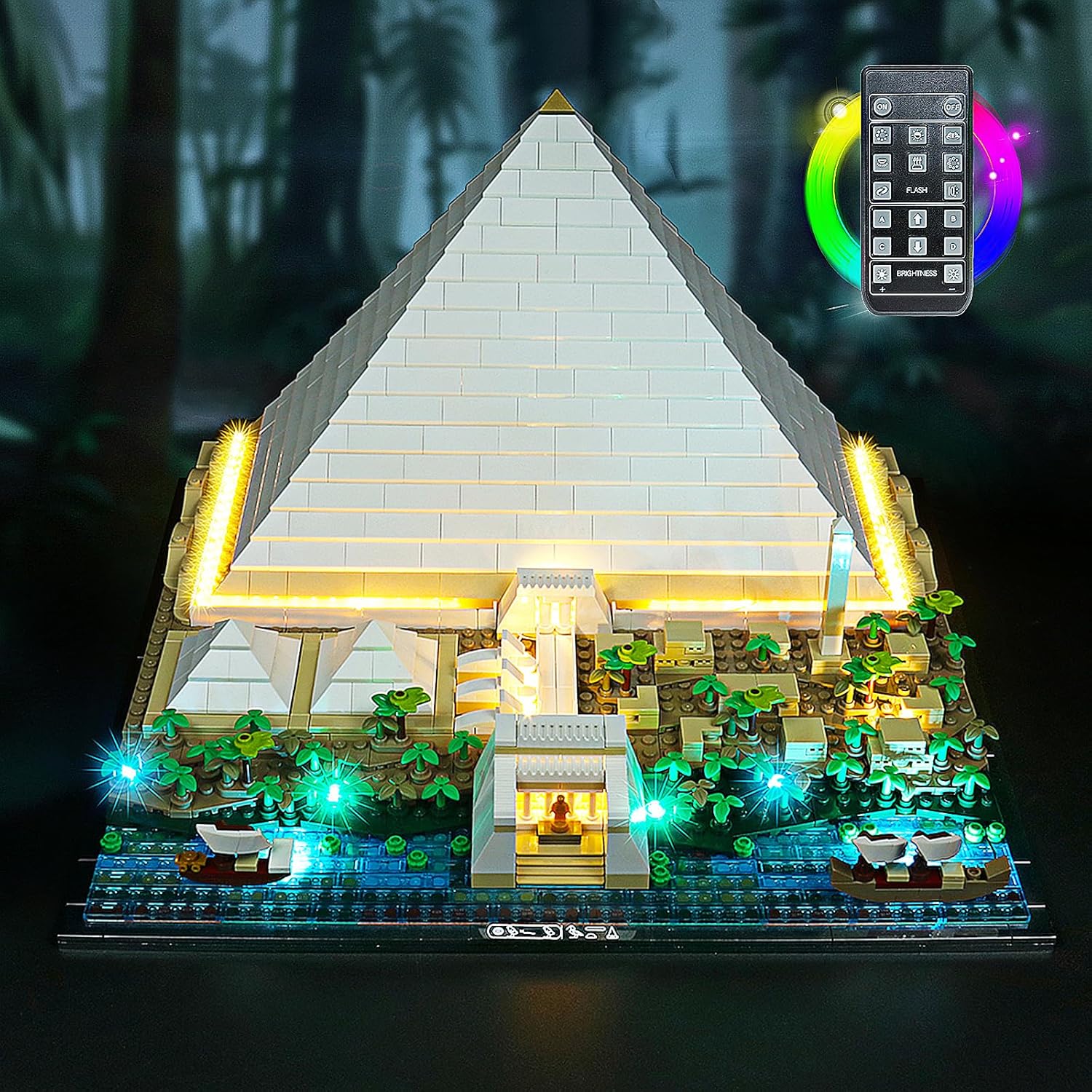 LED Lighting Compatible with Lego Great Pyramid of Giza 21058, Light Kit Compatible with Lego 21058, Giving Light to Model, NOT Included The Model Set(RC Model)