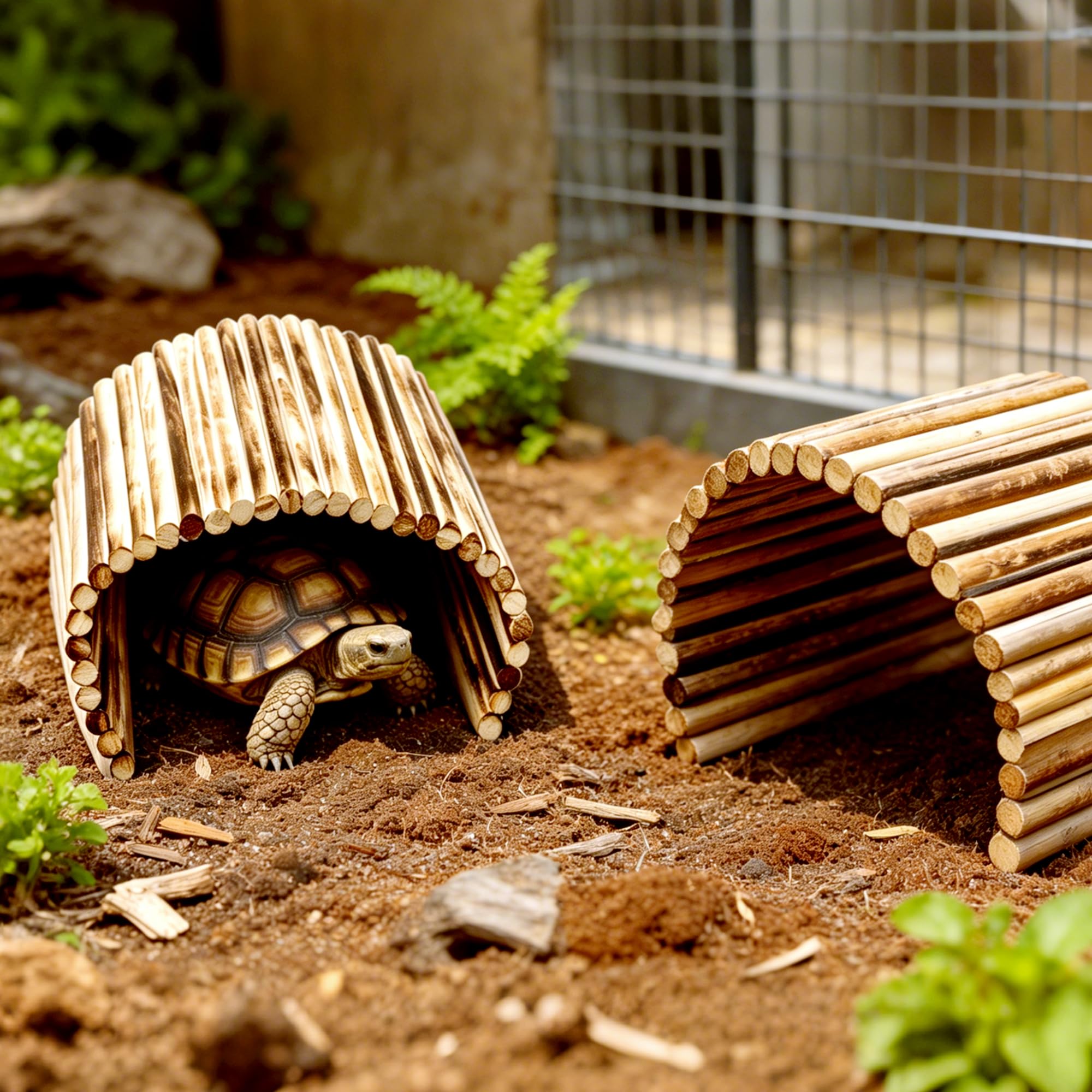 Extra Large en Bois Multi-Usages Cachette Tunnel Rampe Pont Tube Escalade Jouet pour Cochons d'Inde, Petits Lapins, Tortues et autres Petits Animaux de Compagnie 50cm x 24,9cm