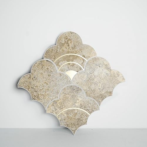 COLAMO Protector contra salpicaduras de lujo para despegar y pegar, mezcla de piedra sintética, azulejos adhesivos inteligentes dorados, para pegar