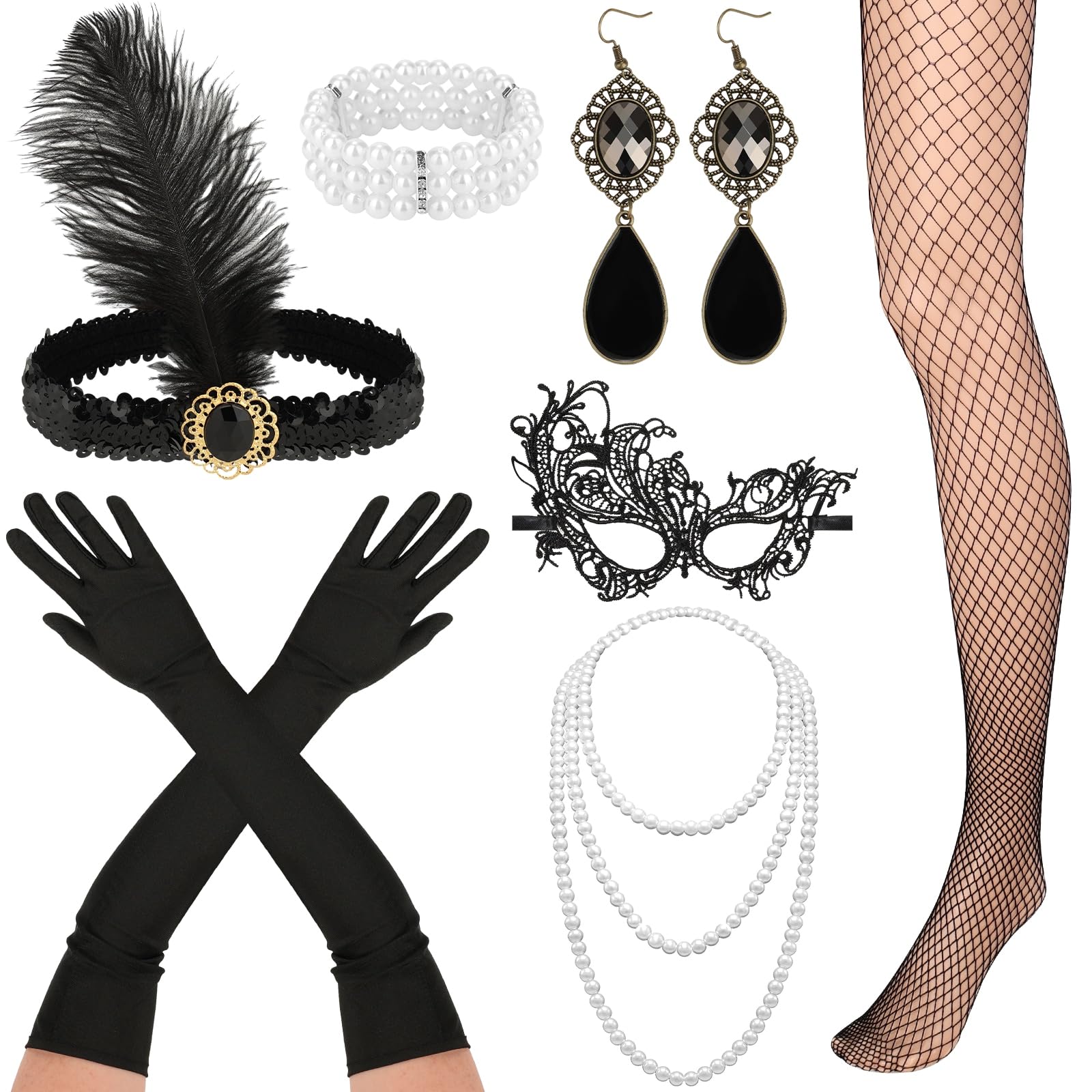 Photo 1 of Cridoz Flapper Accessories Set for Women