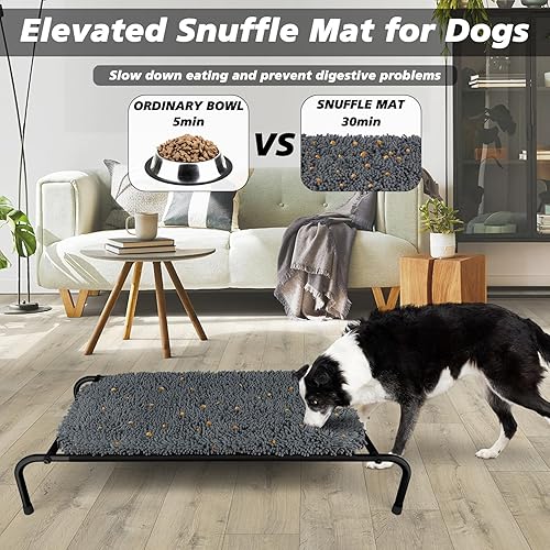 Miniatura 2 de Cama elevada para perros con alfombrilla de olfato. Característica 2 en 1, cama elevada para perro para uso en interiores y exteriores, cuna