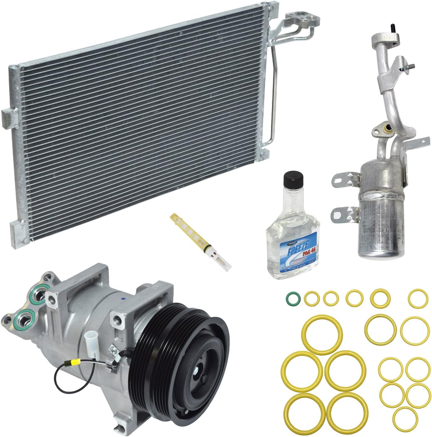 UAC KT 4820A A/C Compressor and Component Kit showing all parts