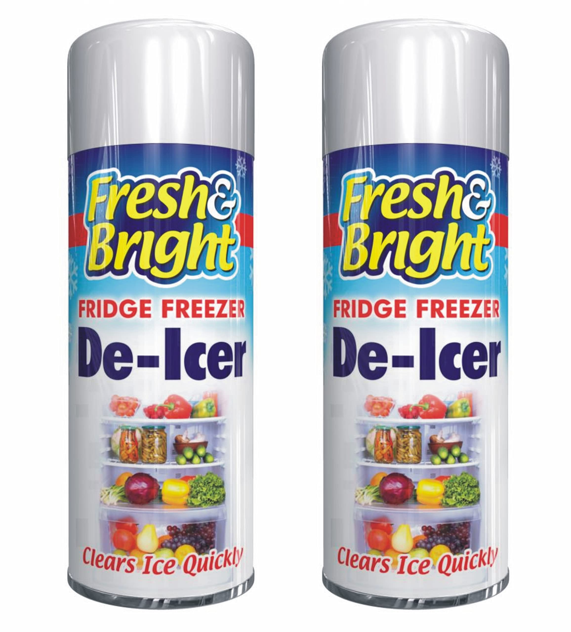 2 x Deicer Spray 200ml for Windows, De-icer Fridge Freezer Deicer Fast Acting Melts Ice and Frost Quickly for Windows/Mirrors, Operates -15°c and Prevents Re-freezing Deicer