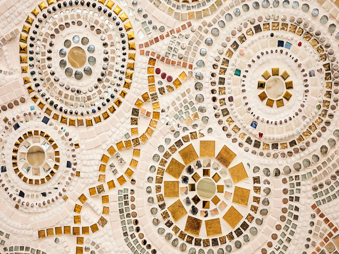 Tapis Circulos imitation gresite tons beige PVC | plusieurs tailles | moquette PVC | sol vinilico | Décoration du foyer 95 x 133 cm