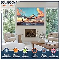 Vista 30 de BUBOS - Paquete de 8 paneles acústicos artísticos y autoadhesivos de insonorización, 48 x 32 pulgadas, acondicionamiento acústico y decorativos