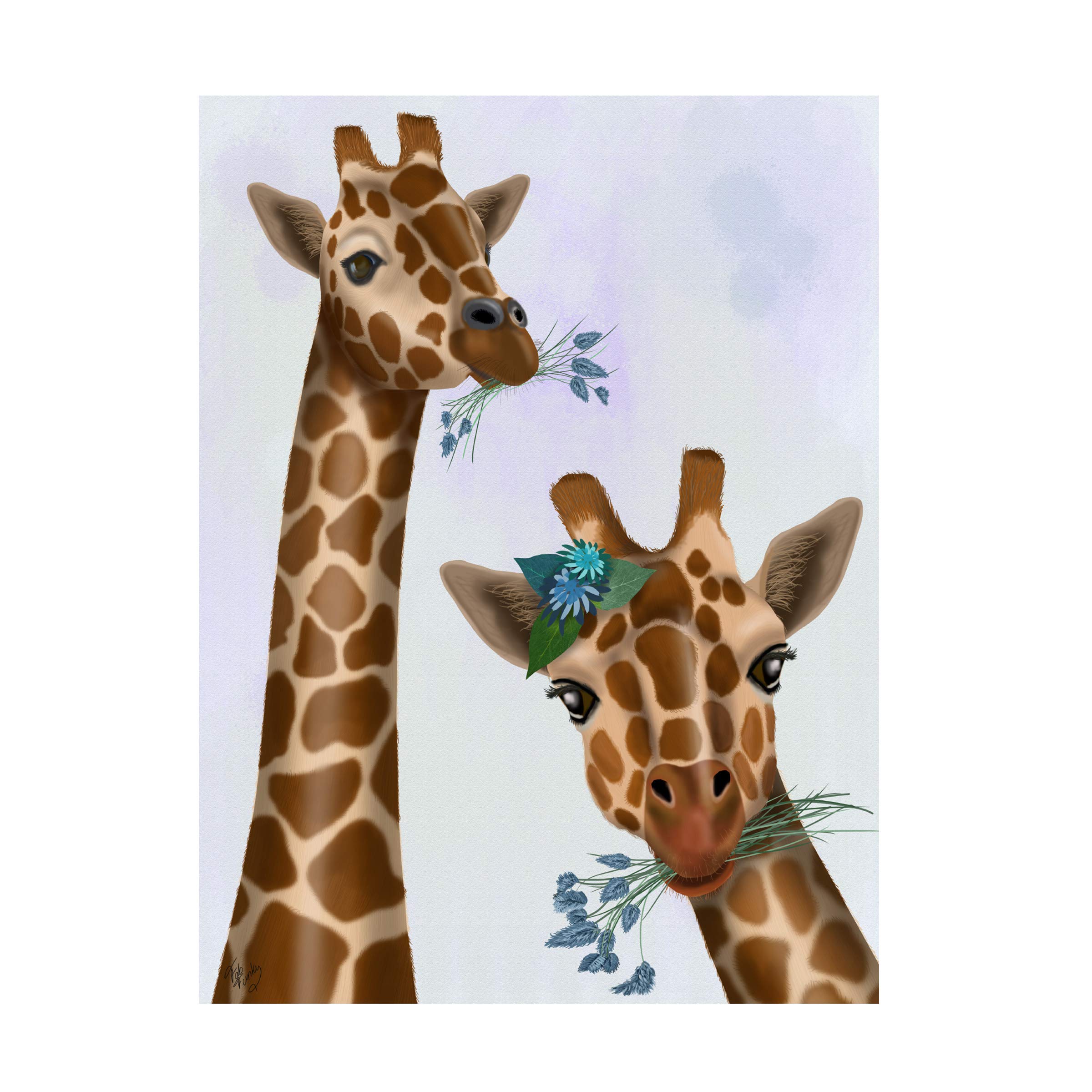 Amazon.com: Trademark Fine Art WAG15861-C2432GG Chewing Giraffe